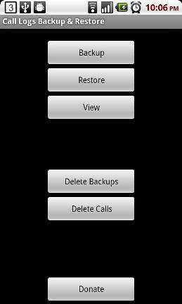 Call Logs Backup & Restore Screenshot1