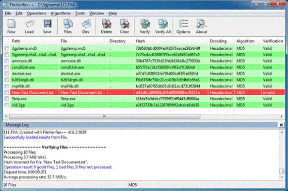 fileverifier screenshot