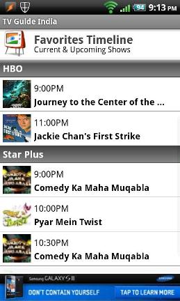 TV Guide India Screenshot1