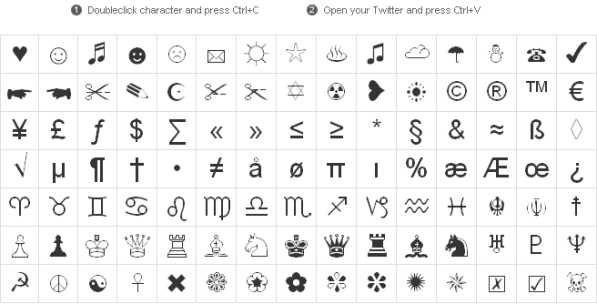 Add Symbols to Tweets Using Twitter Symbols - TECK.IN